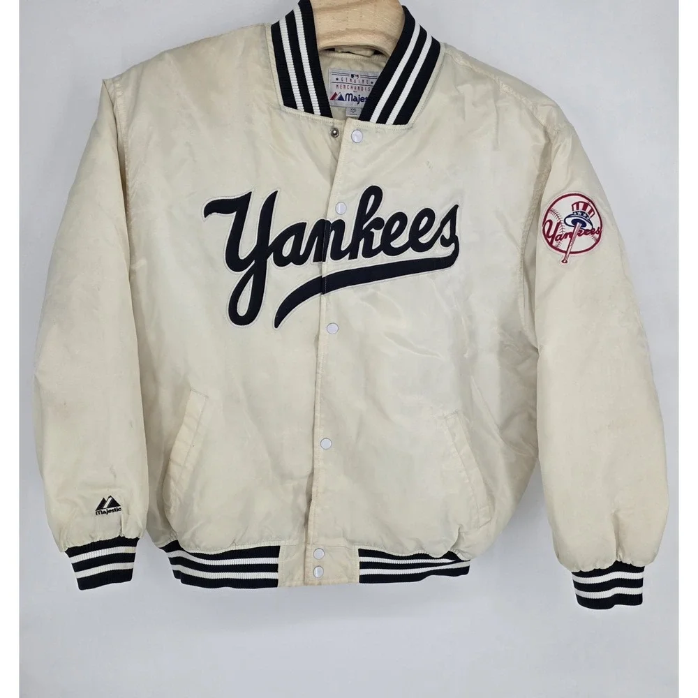 Vintage New York Yankees Jacket Men XXL‎ Majestic Genuine MLB Varsity Bomber